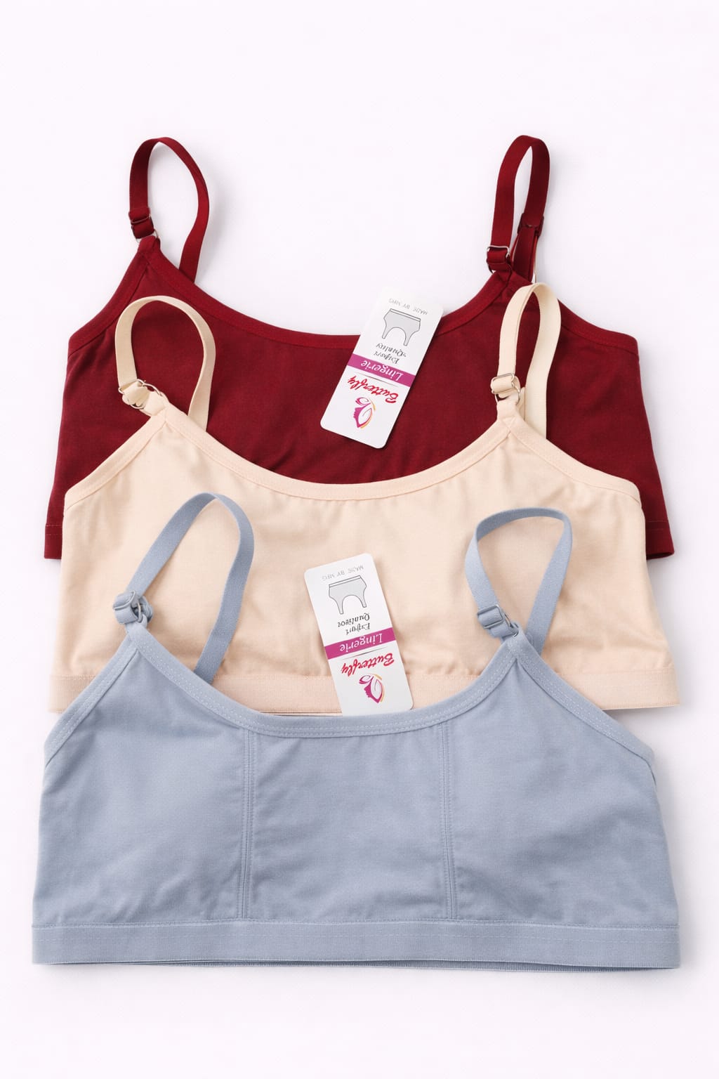 "Women's Cotton Camisole Pack of 3 – Soft & Comfortable"